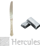  Faca Sobremesa Prata Hercules Classique