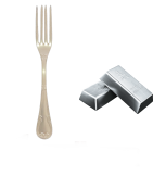  Garfo Sobremesa Prata Fracalanza Lacinho